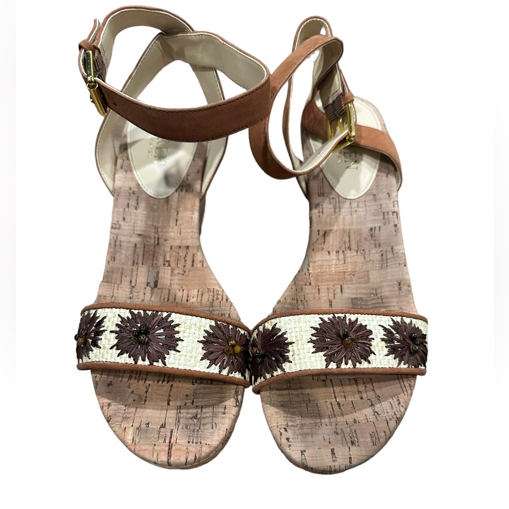 Lauren Ralph Lauren Odelia Wedge Sandals size 8 EUC